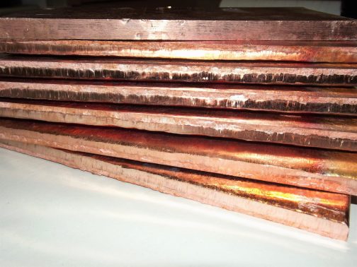 Copper Anode 200x100x10mm 1.800kg Cu 99.95% Min