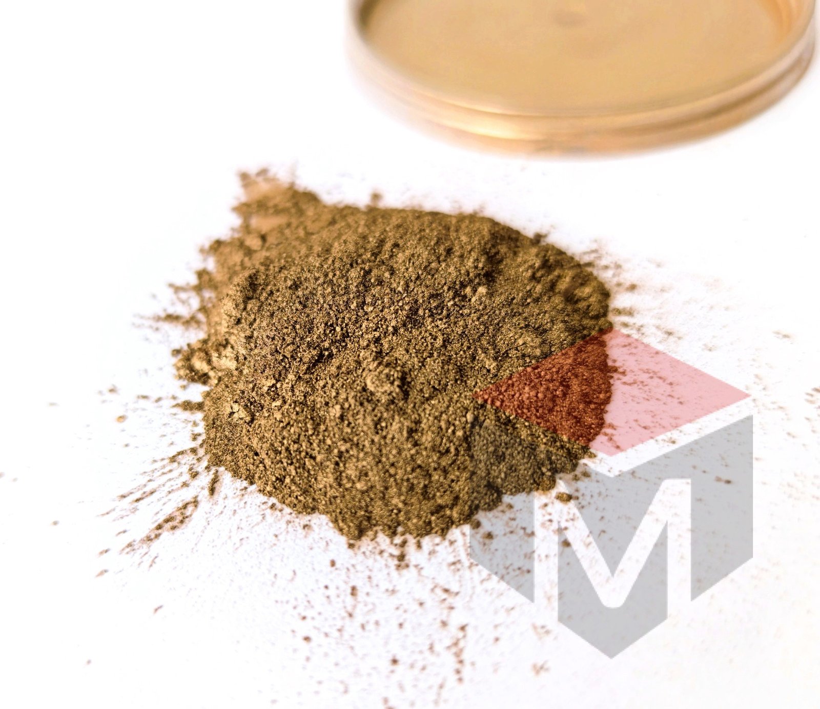 Brass Flake Powder (Gold Bronze) Cu90% Zn10%, for effect pigment applications - Image 2